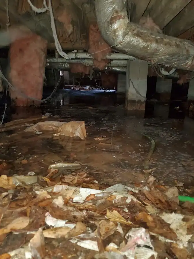 Crawl space flood assessment for Commercial Water Damage Restoration in Haslet